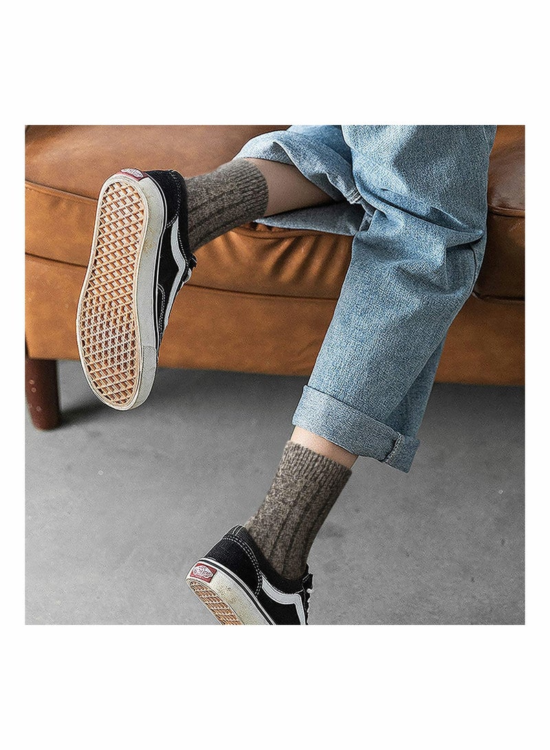 Y&D Pack of 5 Womens Winter Socks Warm Thick Knit Wool Soft Vintage Casual Crew Gifts - Image 5