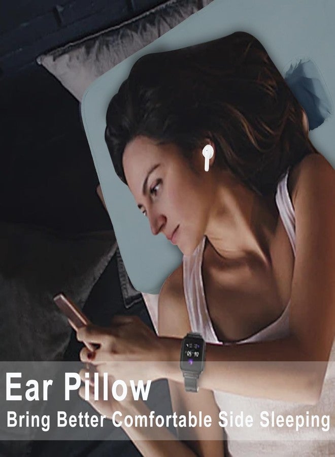 GIVANLEE Piercing Pillow for Side Sleepers,Ear Holes Pillow with Memory Foam & Cool Cover for Side Sleeping Ear Pain Relief (4.7" Thickness,Two Holes 23.62"x14.17" Blue) - Image 4