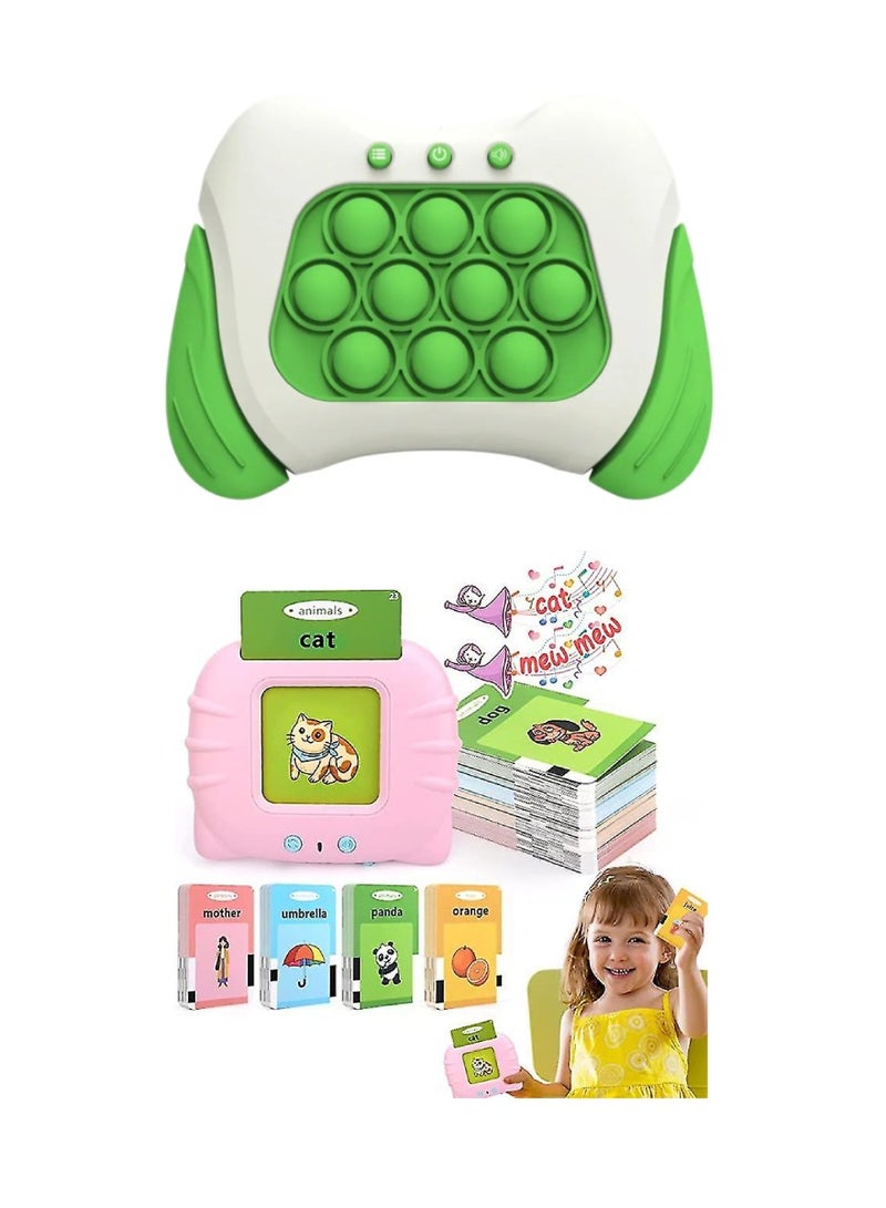 DIGI CORE Quick Push Electronic Pop Light Up Game For Kids With Talking Flash Cards Learning Toy Fun And Educational Toy For Kids Boys And Girls Aged 3-12 Years Fun And Educational Playtime - Image 1