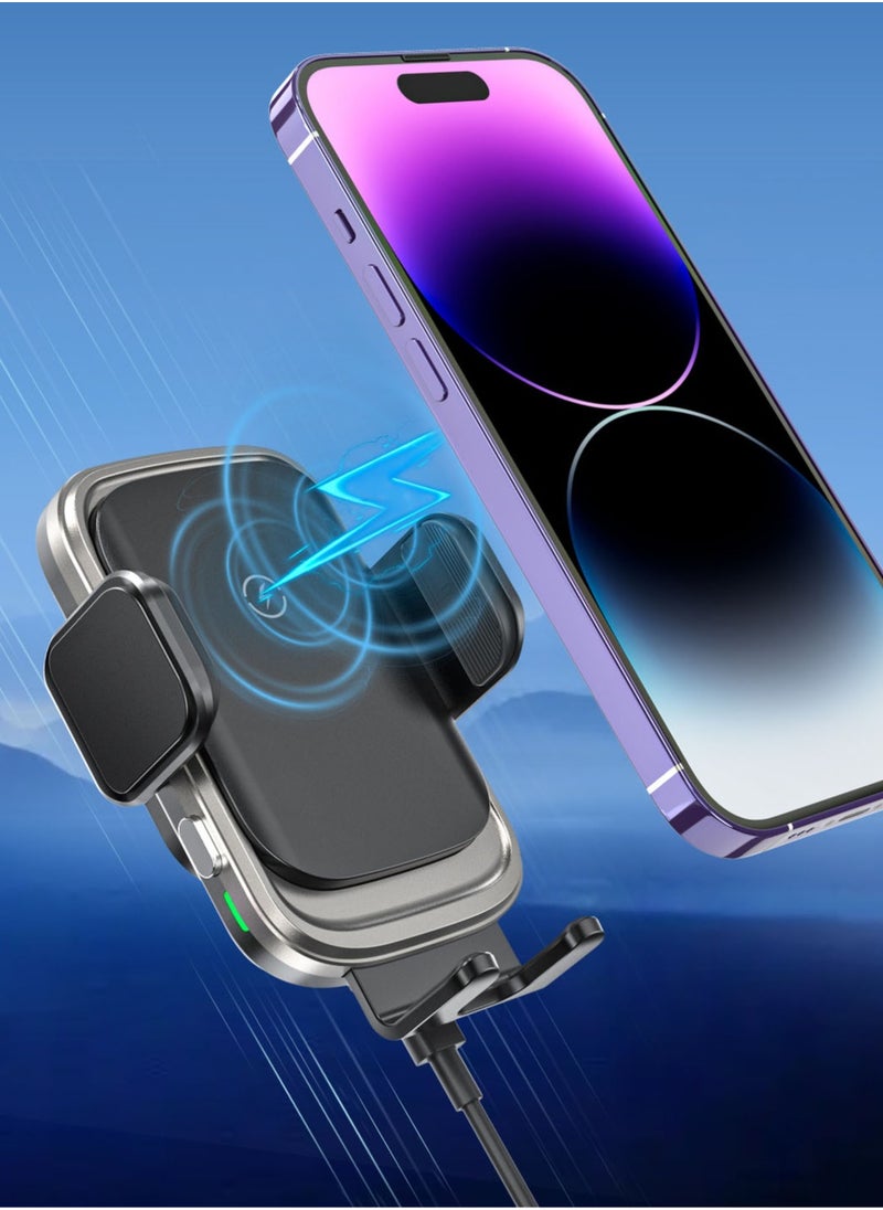 General 15W Wireless Car Charger [Auto Clamping] Fast Smart Electric Sensor Mount,Car Vent Dashboard Mobile Phone Holder for iPhone  - Image 2