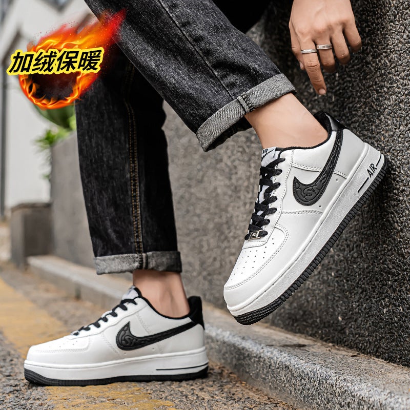 Air Force One Winter Shoes Men'S Shoes Fluorescent Green Ambush Women'S Low-Top Aj Fleece-Lined Af1 Cotton Shoes Putian Sneakers - Image 3