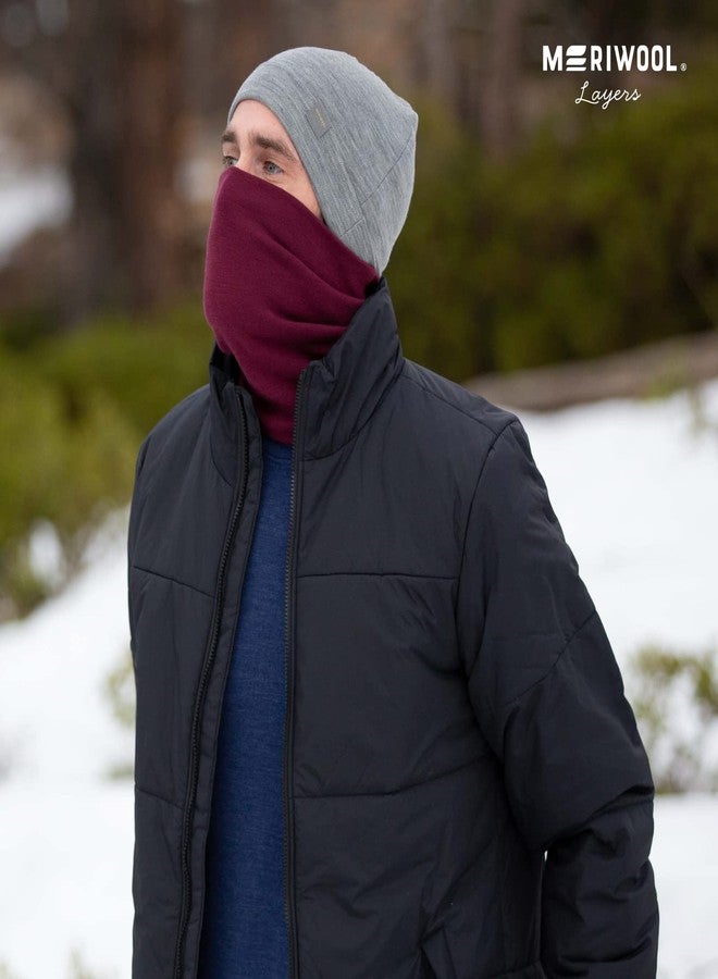 MERIWOOL 100% Merino Wool Ski Neck Gaiter Winter Neck Warmer for Women and Men - Image 5