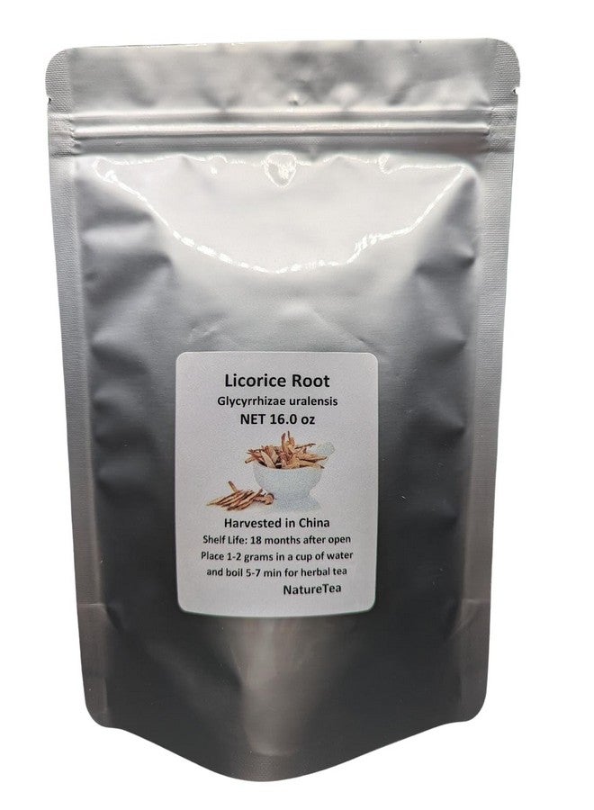 Nature Tea شاي الطبيعة جذر العرقسوس - شريحة جذر غليسيريزا أورالنسيس 16 أونصة (1.0 رطل) - Image 1