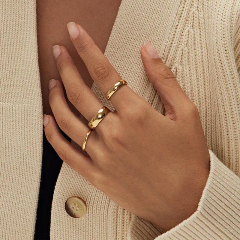 YEEZII 25 Pcs Gold Knuckle Rings Set for Women, Cute Stackable Finger Midi Rings, Dainty Gold Chunky Stacking Womens ring pack for Jewelry Gift - Image 3