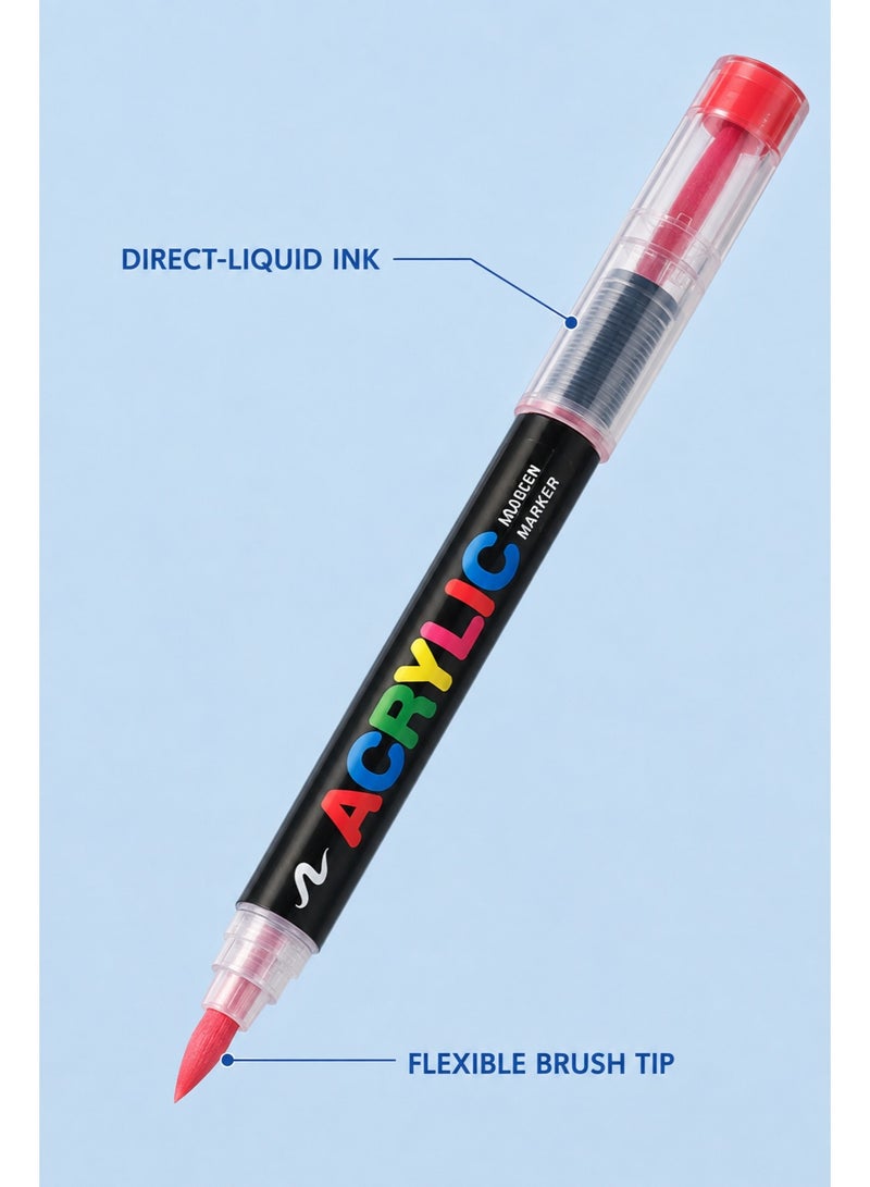 Aido 36-Color Acrylic Paint Marker Pens, Waterproof Quick-Dry Markers for DIY, Crafts, Glass, Wood and Rock - Image 4