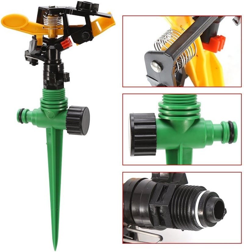 كلاراكو رشاشة عشب، بلاستيك ABS جديد تمامًا ونابض ونابض التوائي، رشاش مياه دوار 360 درجة، رشاشات عشب دائرية مثالية للاستخدام في الهواء الطلق/الحديقة/الفناء - Image 3