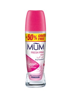 MUM Deodorant Roll-on - Fresh Pink Rose, 48-Hrs Protection, Quick Drying Formula For All Skin Type, Pack of 3, 75ml Each  - Image 2
