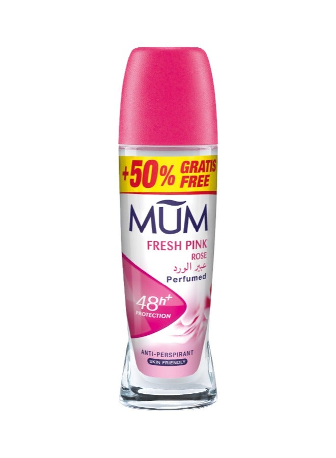 MUM Deodorant Roll-on - Fresh Pink Rose, 48-Hrs Protection, Quick Drying Formula For All Skin Type, Pack of 3, 75ml Each - Image 2