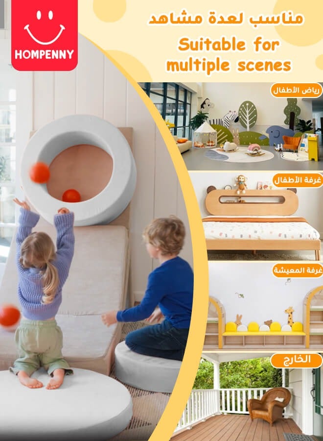 Hompenny Ramadan Gift, Multifunctional Children's Toy, Children's Creative Activity Center, Can Be Used as Game Sofa, Storage Box, Table  Chairs, Suitable for 1-12 Years, Grey - Image 2