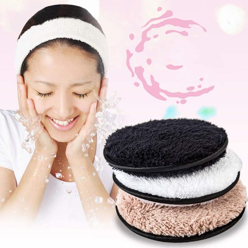 MYYNTI MYYNTI Reusable Makeup Remover Pads and Eye Makeup Remover Pads Set Face Wash Sponges for Cleaning Cosmetic Spa Mask Cleansing Sponge for Face Multicolor Makeup REmover Pad1pcs  - Image 3
