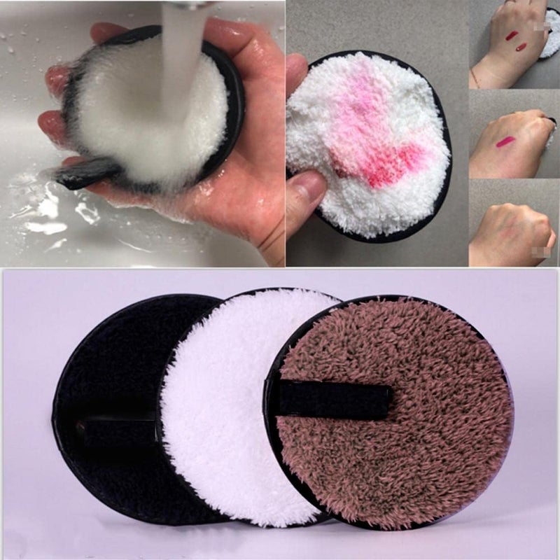 MYYNTI MYYNTI Reusable Makeup Remover Pads and Eye Makeup Remover Pads Set Face Wash Sponges for Cleaning Cosmetic Spa Mask Cleansing Sponge for Face Multicolor Makeup REmover Pad1pcs  - Image 5