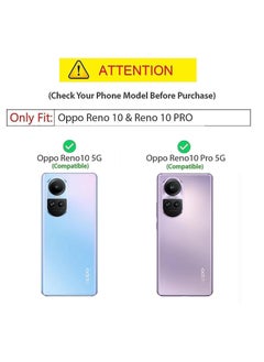ماركة غير محددة جراب لهاتف OPPO Reno 10 / Reno 10 Pro غطاء سيليكون ناعم مقاوم للصدمات بلمسة نهائية غير لامعة وغطاء خلفي بطانة قماش داخلية مع جراب حماية للكاميرا لهاتف OPPO Reno 10 / Reno 10 Pro 5G  - Image 2