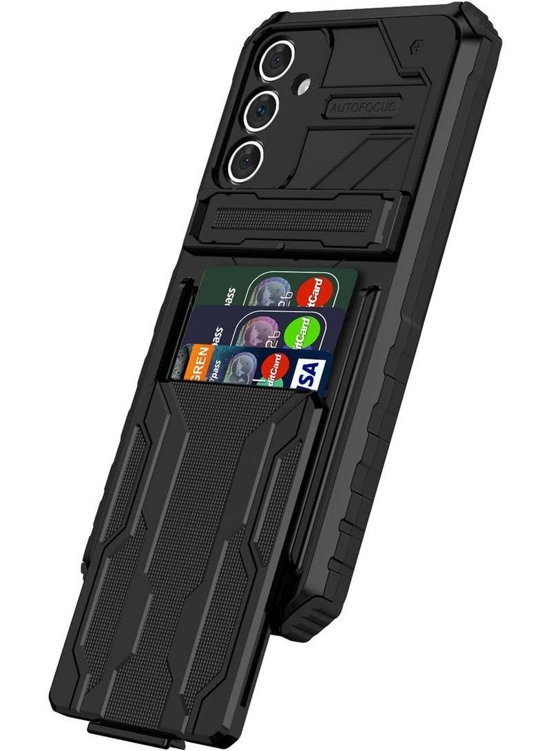 Protective Cover for Samsung Galaxy A55 5G Wallet Case with Credit Card Holder Stand Kickstand Slim Rugged Shockproof Heavy Duty Defender Armor  - Image 1