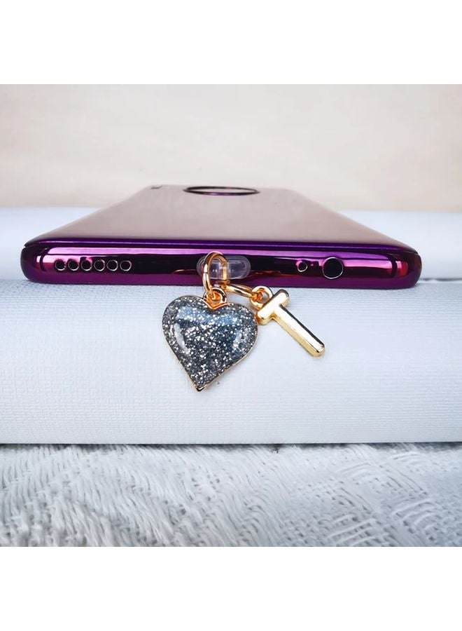 Type C Heart Shape Phone Charger Port Dust Plug Cover For iPhone - Image 1