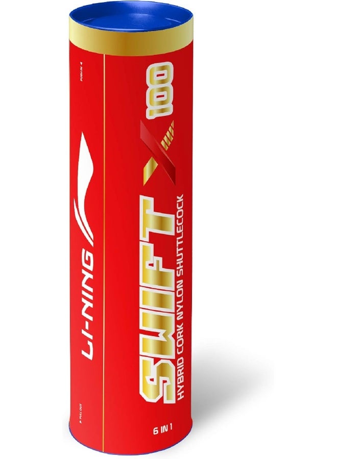 Li-Ning كرة الريشة نايلون سويفت X100 (صفراء، سرعة متوسطة) - Image 2