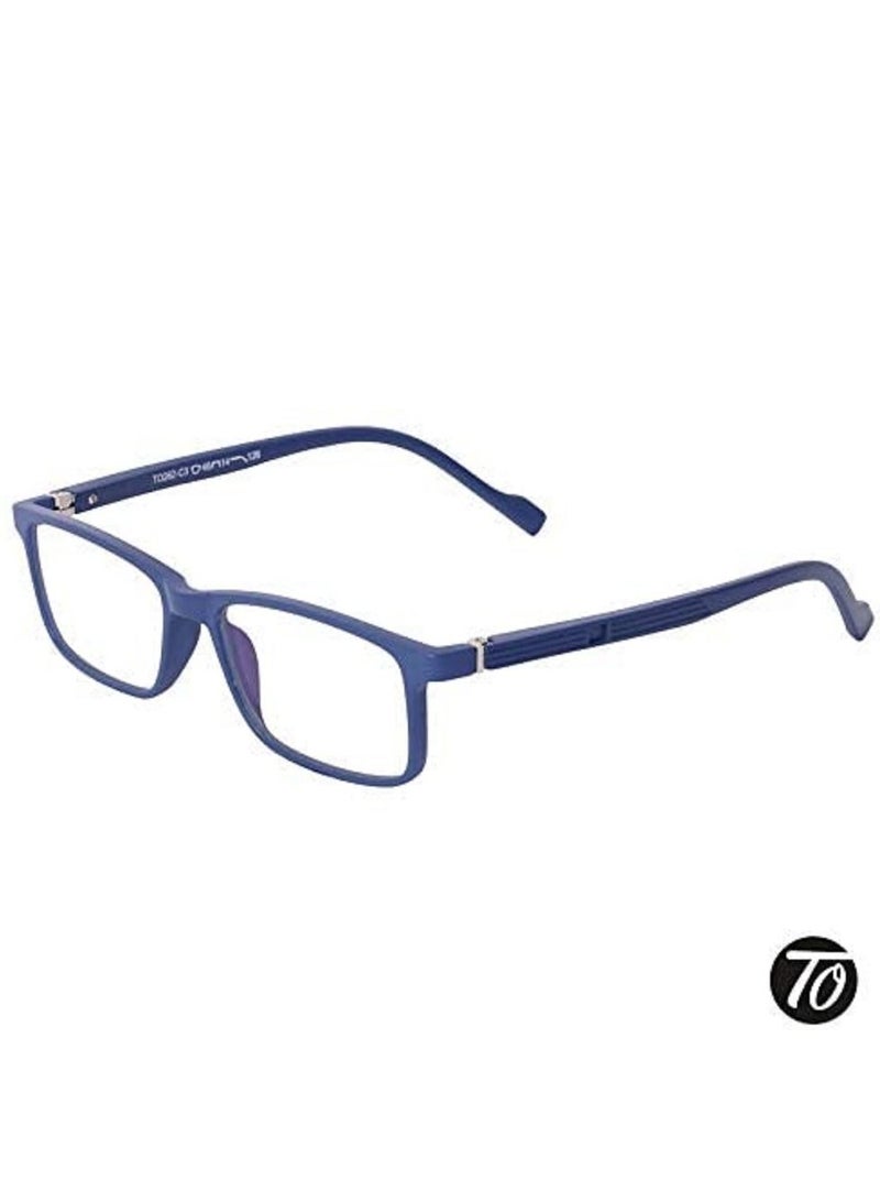 Tom Oliver JUNIOR Blue Light Blocking Computer Screen Glasses - Anti Harmful Blue Light, UV, Glare | Protection Eyewear for Children from Digital Screen Time & Home schooling for Boy's & Girl's Age 5 - 12 (Rectangle, Blue) - Image 2