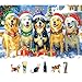 MINIWAN Christmas Dogs Puzzles for Adults 500 Pieces Winter Holiday Scene with Golden Retrievers Fun Animal Jigsaw Puzzles with Letters On Back Family Challenging Festive Puzzles Game for Seniors Adults - Image 2