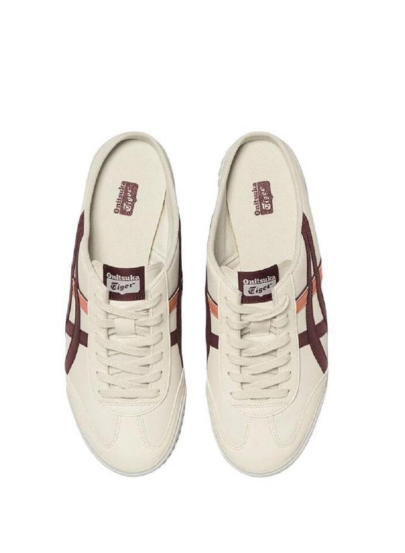 Onitsuka Tiger Sabot Slip-On Athletic Sandals - Brown/Green for Men/Women/Students - Image 3
