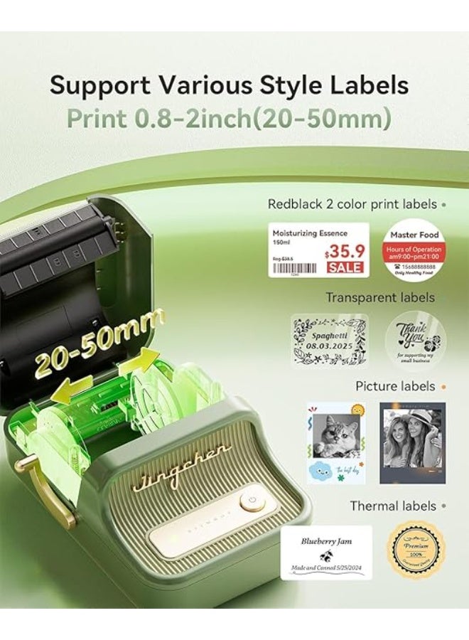 NIIMBOT Label Printer B21 Pro, 300dpi Self-Adhesive Labeling Device, Bluetooth Labelling Device, Label Printer, Photo Printer for Learning, Study Notes, Picture Print, Scrapbooking, Avocado Green - Image 4