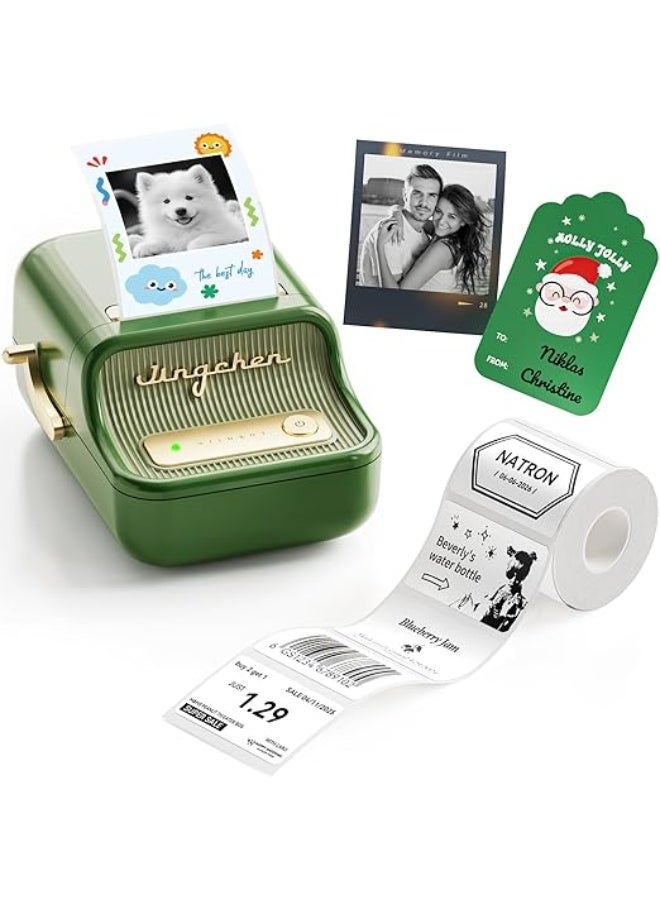 NIIMBOT Label Printer B21 Pro, 300dpi Self-Adhesive Labeling Device, Bluetooth Labelling Device, Label Printer, Photo Printer for Learning, Study Notes, Picture Print, Scrapbooking, Avocado Green - Image 2