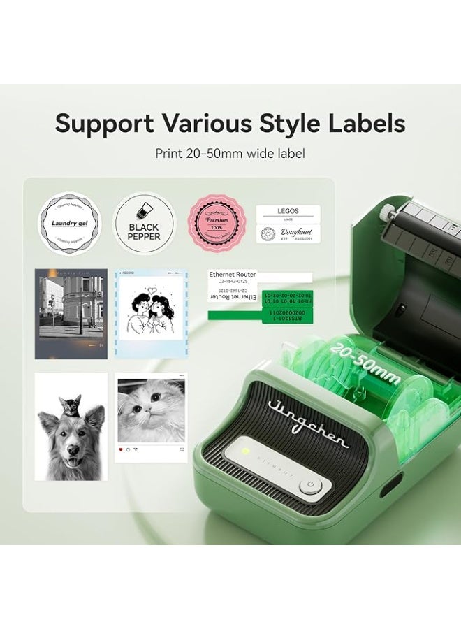 NIIMBOT Label Printer B21 Pro, 300dpi Self-Adhesive Labeling Device, Bluetooth Labelling Device, Label Printer, Photo Printer for Learning, Study Notes, Picture Print, Scrapbooking, Avocado Green - Image 3