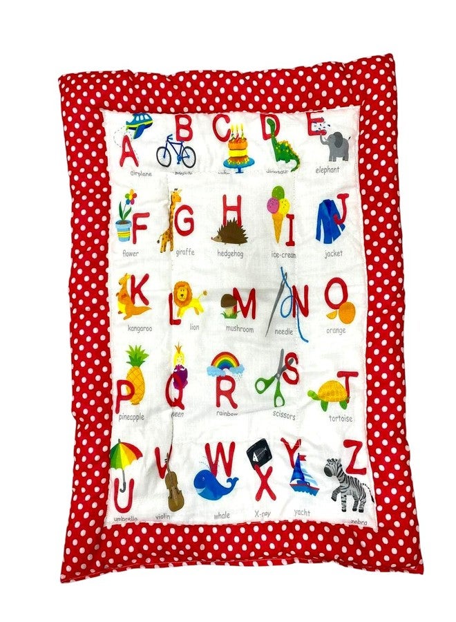 RUMPES New Born Baby Godadi Set Soft Cotton Baby godi | Godari | Baby Bedding Sheet | Crib Sheet | Cartoon Mats Baby Bed (Pack of 2) (RED,Cream) - Image 2