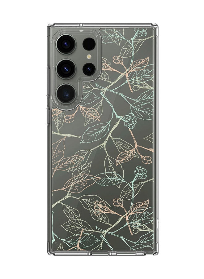 Stylizedd حافظة شفافة كلاسيكية لهاتف سامسونج جالاكسي S25 ألترا، حافظة هجين ذات حواف مرنة مضادة للسقوط TPU PC جل رقيقة شفافة - أغصان رقيقة - Image 1