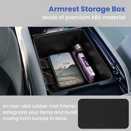 Carwiner 2PCS Center Console Organizer Compatible with 2024 2025 Hyundai Santa Fe Accessories Armrest Drawer Storage Box with Cup Holder Insert - Image 5