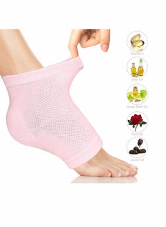 KASTWAVE Moisturizing Heel Gel Socks,Heal Dry Cracked Dead Skin Foot Care Softener Pedicure Spa Sock Set,4 Pairs Soft Silicone Lotion Ankle Sleeves to Repair Eczema Callus Rough Pain Relief Treatment  - Image 2