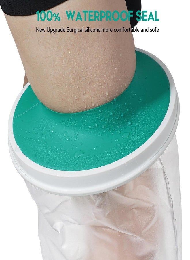 Divvsck Waterproof Full Leg Cast Cover for Shower Adults, Extra Large Full Leg Shower Cover, Watertight Silicone Foot Protector for Plus Size Adults Surgery Shower Boot - Image 3