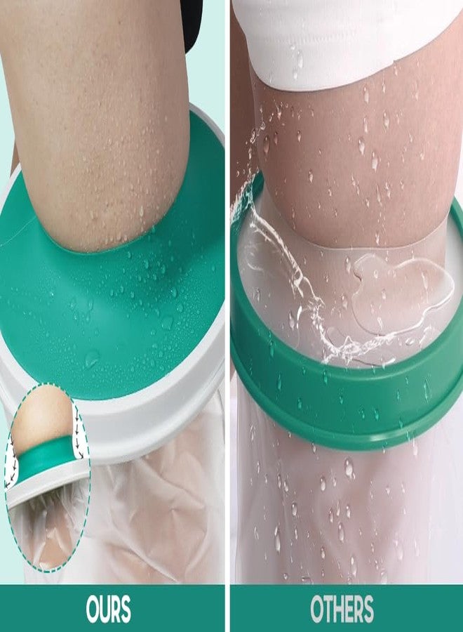 Divvsck Waterproof Full Leg Cast Cover for Shower Adults, Extra Large Full Leg Shower Cover, Watertight Silicone Foot Protector for Plus Size Adults Surgery Shower Boot - Image 5