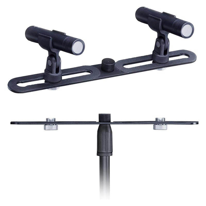 Stereo Array Microphone Stand Mount with 2 Clips for Studio Singing - Image 5