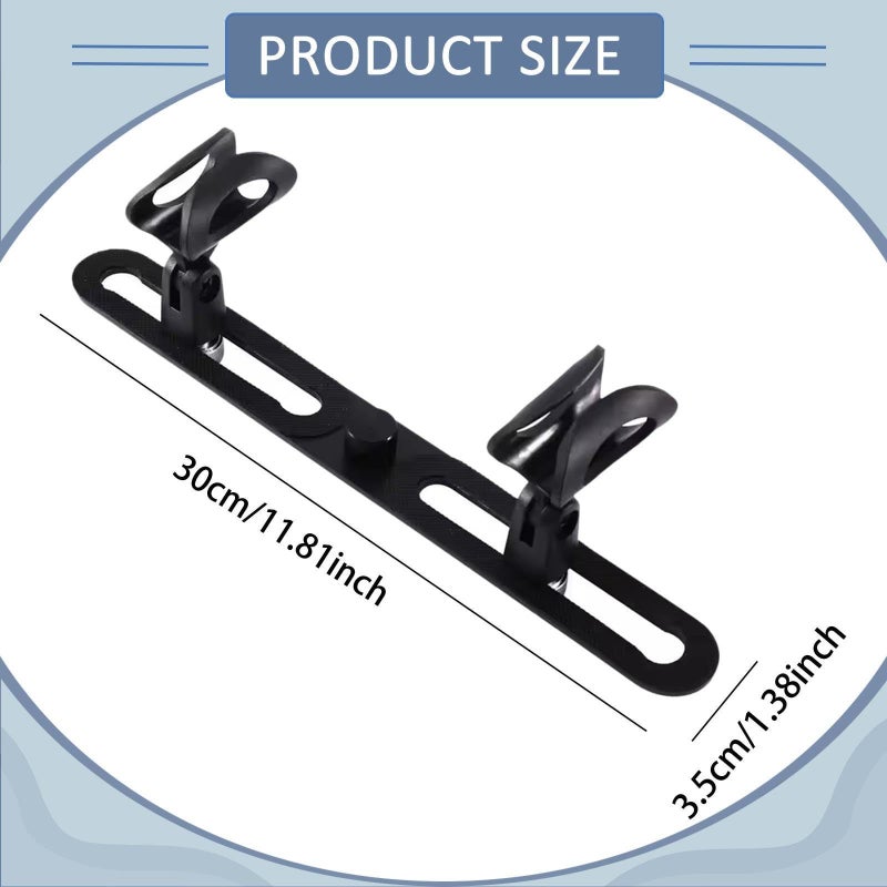 Stereo Array Microphone Stand Mount with 2 Clips for Studio Singing - Image 3