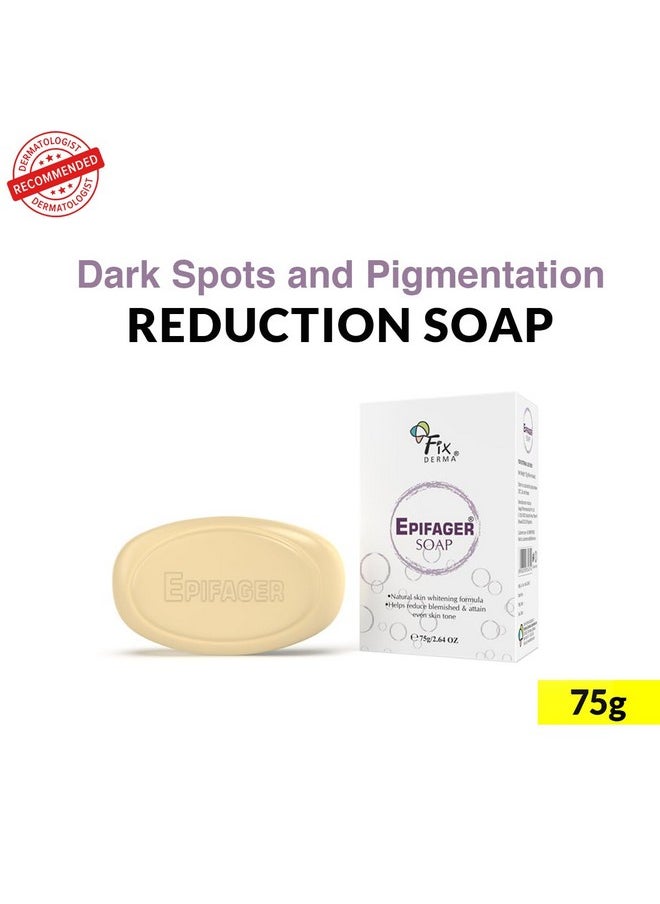 FIXDERMA Kojic Acid Soap, Epifager Soap | Skin Brightening & Skin Lightening Soap | Reduces The Appearance Of Dark Spots And Melasma, Non-Drying And Non-Comedogenic Formulation - 75Gm  - Image 2