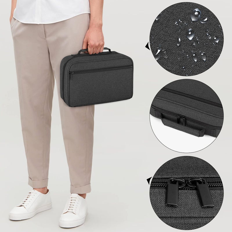 Damero Stethoscope Carrying Case Holds 2 Stethoscopes, Portable Stethoscope Case Compatible with 3M Littmann/ADC/Omron Stethoscope, BP Cuffs and Other Accessories, Black - Image 5