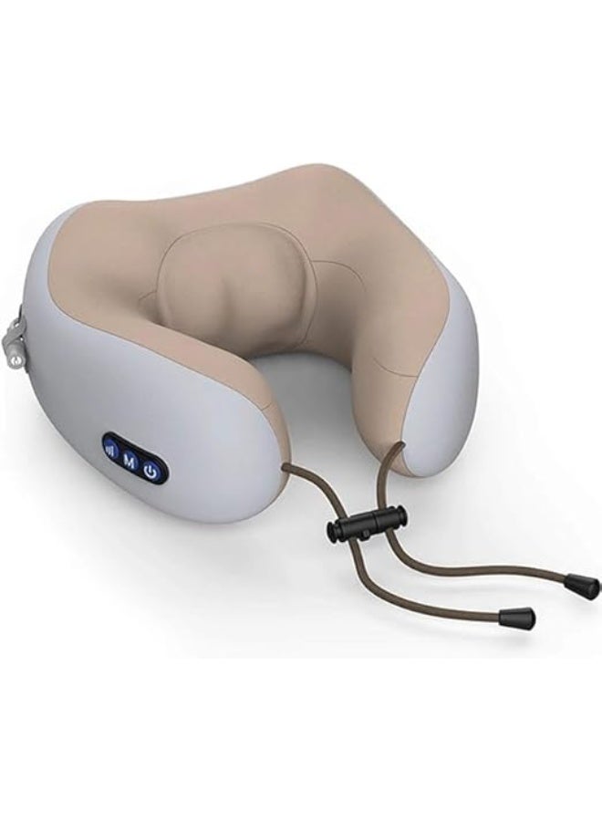 Portable Electric Neck Massager Pillow - U-Shaped Memory Foam Travel Cushion for Sleeping Airplane & Car - Comfortable & Breathable - Image 1