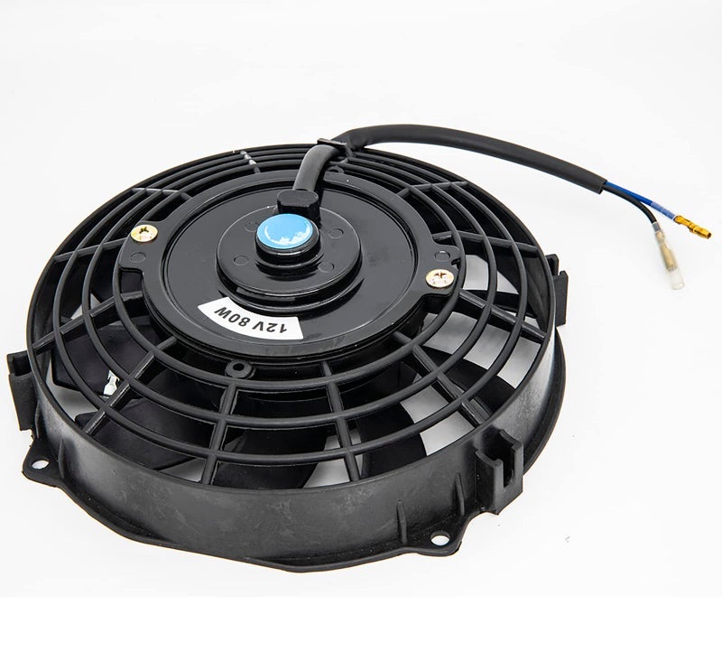 KAKO 7" Electric Radiator Cooling Fan Assembly Kit,Universal High Performance 12V Slim Electric Cooling Radiator Fan with 12V 80W Mount Kit(7 Inch,Black) - Image 3