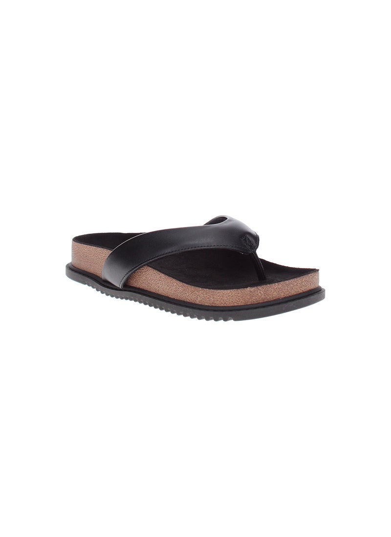 Beira Rio Ladies Flat Sandals Black | Made In Brazil - Image 1