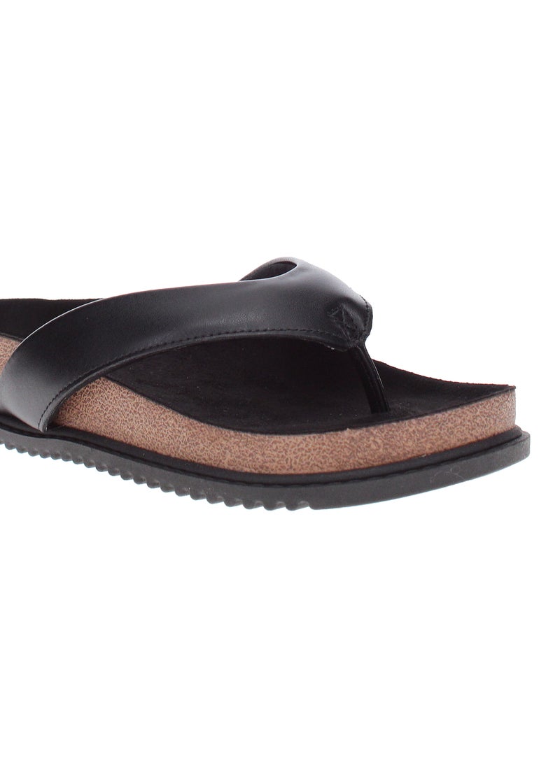 Beira Rio Ladies Flat Sandals Black | Made In Brazil - Image 5