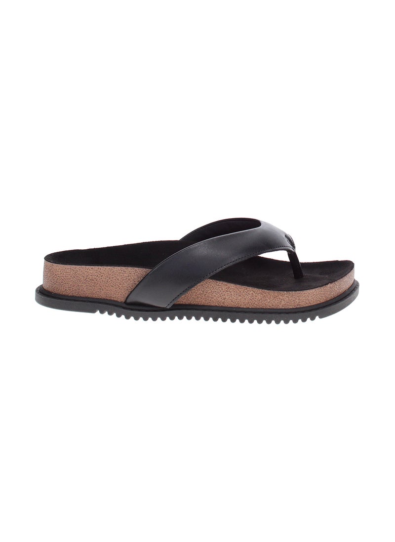 Beira Rio Ladies Flat Sandals Black | Made In Brazil - Image 2