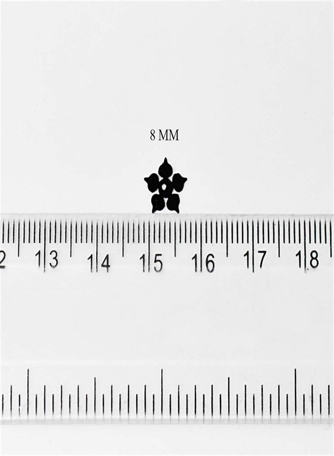 Embroiderymaterial Flower Shape Sequins Sitara for Craft and Embroidery 50gm (Black, 8MM) - Image 2