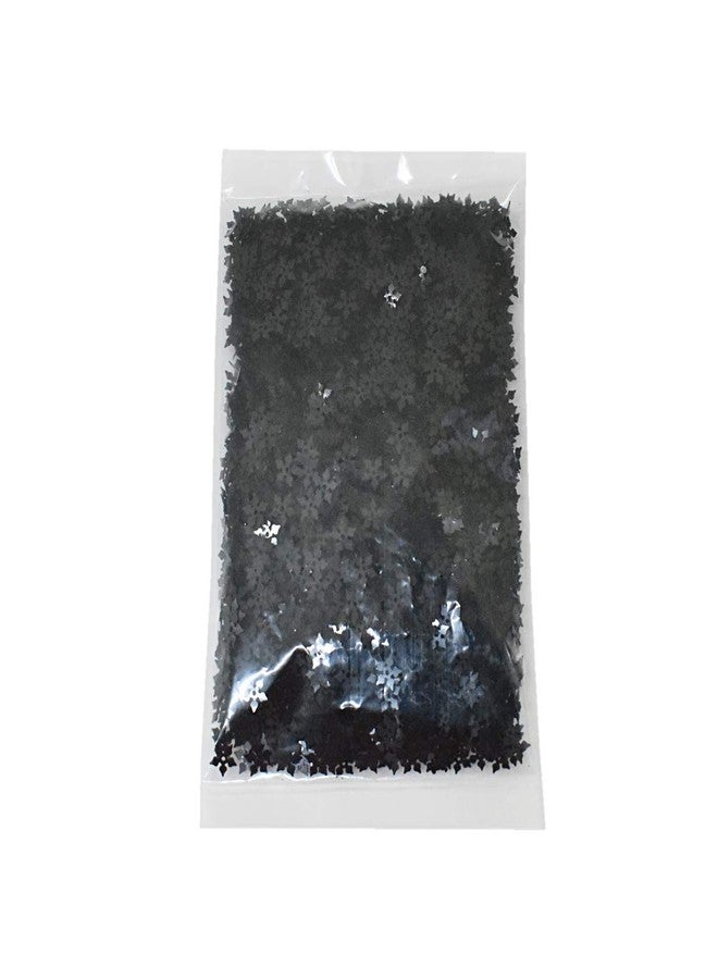 Embroiderymaterial Flower Shape Sequins Sitara for Craft and Embroidery 50gm (Black, 8MM) - Image 3