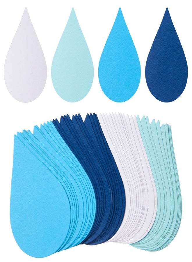 MixTeach 120 Pcs Raindrop Paper Cutouts - Image 1