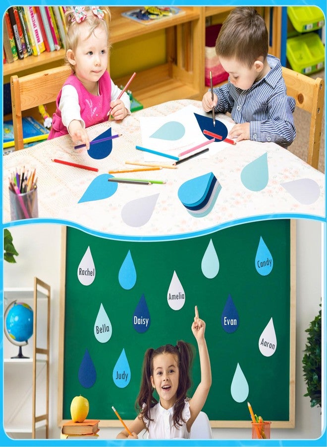 MixTeach 120 Pcs Raindrop Paper Cutouts - Image 5