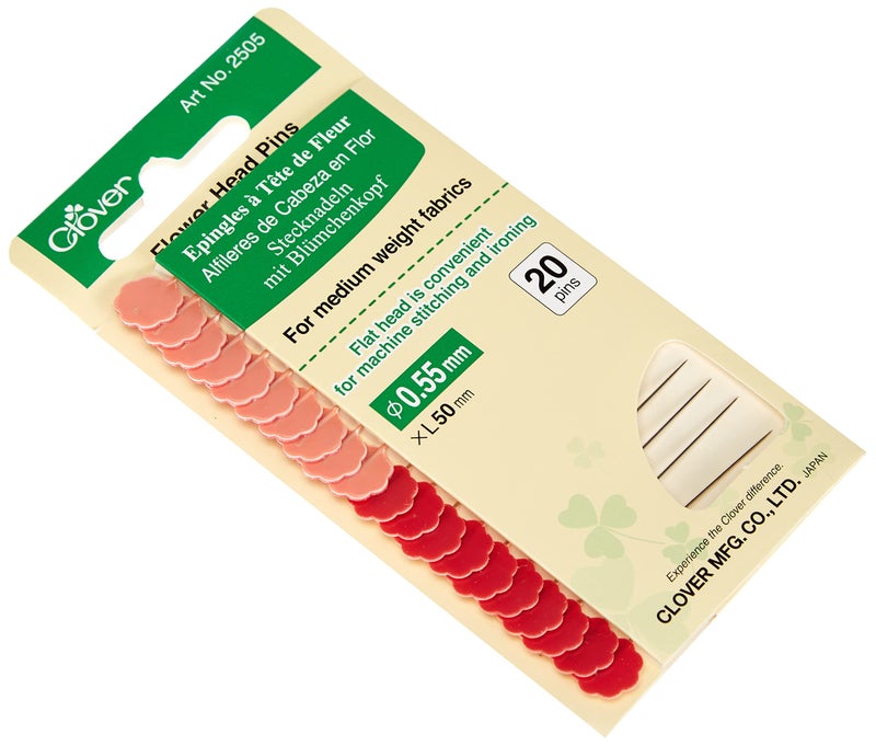 Clover Flower Head Pins Card, 20 ea. - Image 1