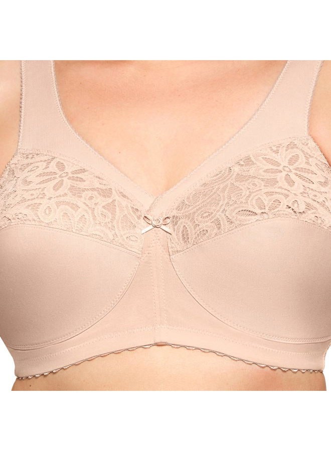 Glamorise Full Figure Plus Size MagicLift Cotton Support Bra Wirefree #1001 Café - Image 2