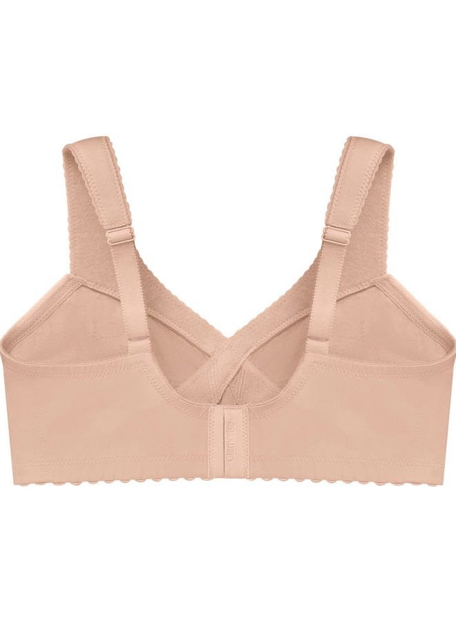 Glamorise Full Figure Plus Size MagicLift Cotton Support Bra Wirefree #1001 Café - Image 5