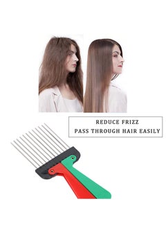 KASTWAVE 3 قطع من مشط معدني، مقبض قابل للطي محمول بأسنان واسعة للنساء والرجال  - Image 4