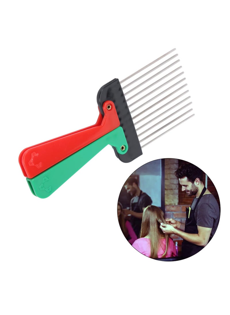 KASTWAVE - 3 قطع من مشط معدني، مقبض قابل للطي محمول بأسنان واسعة للنساء والرجال - Image 1