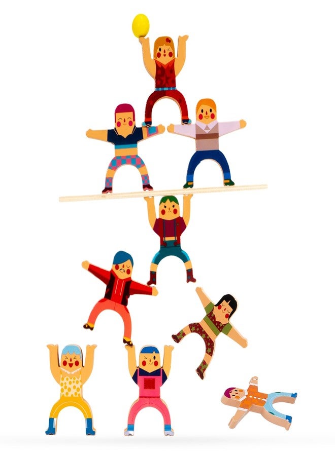 Tinker Box Stack & Balance Human Tower | Wooden Interlocking Toy Set | Promotes Critical Thinking & Creativity | Early Learning Educational Game for Kids Children Boys Girls - Image 1